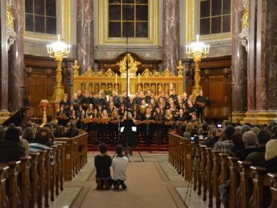 Der Oberstufenchor bei der Domnacht